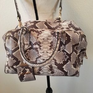 AB Bellucci Italian Snakeskin Leather Handbag